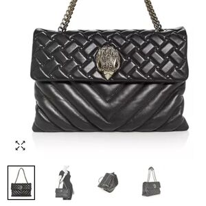 Elegant Black Quilted Women's KURT GEIGER BAG